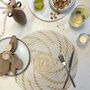 Sky Blue And Gold Spiral Placemats Set Of Four, thumbnail 1 of 3