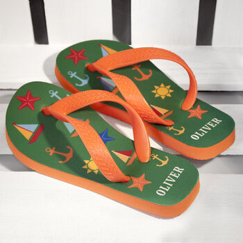 Personalised Colourful Kid's Flip Flops, 4 of 12