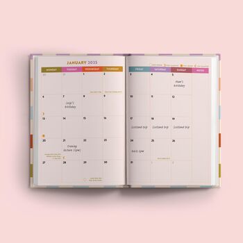 2025 Diary | A5 Hardcover Week To View | Checks, 7 of 12