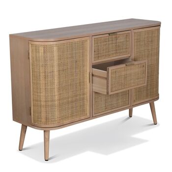 Rattan Curved Sideboard, 3 of 6