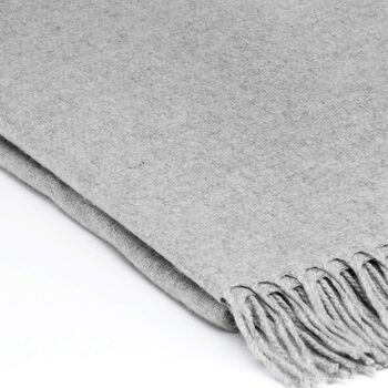 100% Pure Cashmere Throw Cloud Grey, 4 of 7