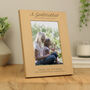 Personalised Godmother 5x7 Oak Finish Photo Frame, thumbnail 1 of 2