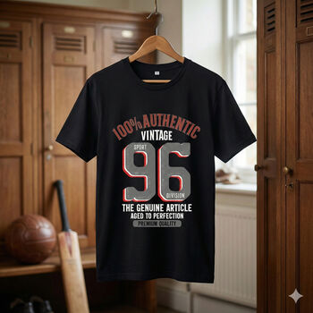 'Authentic Vintage 1996' 30th Birthday Gift T Shirt, 4 of 11