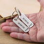Couples Anniversary Gift Pair Of Personalised Keyrings, thumbnail 2 of 7