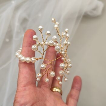 Pearl Bridal Wrist Corsage Bracelet, 10 of 12
