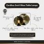 Cordless Grey Swirl Glass Table Lamps, thumbnail 6 of 6