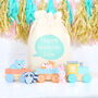 Pastel Wooden Animal Train With Personalised Bag, thumbnail 1 of 7