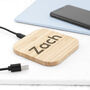 Personalised Bamboo Wireless Charger Pad, thumbnail 5 of 7