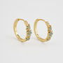 Gold Floral Wreath Hoop Earrings, thumbnail 1 of 8