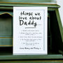 Personalised Things We Love About Dad Or Daddy Print, thumbnail 3 of 4