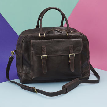 Luxury Leather Travel Bag, 6 of 11