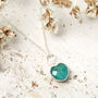 Sterling Silver Heart Emerald Gemstone Necklace, thumbnail 1 of 7