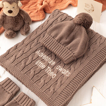 Personalised Nutmeg Luxury Cotton Baby Blanket, 12 of 12