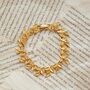 Vintage 1990s Gold Tone Floral Bracelet, thumbnail 1 of 1