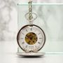 Personalised Mechanical Pocket Watch Twin Opening, thumbnail 3 of 4