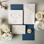 Swancar Wedding Letterpress Invitation, thumbnail 1 of 6