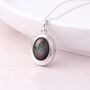 Personalised Sterling Silver Rainbow Obsidian Gemstone Photo Locket Necklace, thumbnail 3 of 8
