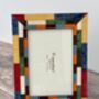 Natalini Multi Coloured Marquetry Photo Frame, thumbnail 2 of 4