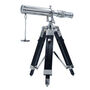 Personalised Chrome Telescope With Black Wooden Tripod, thumbnail 9 of 11