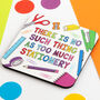 Colourful Stationery Lover Coaster, thumbnail 2 of 3