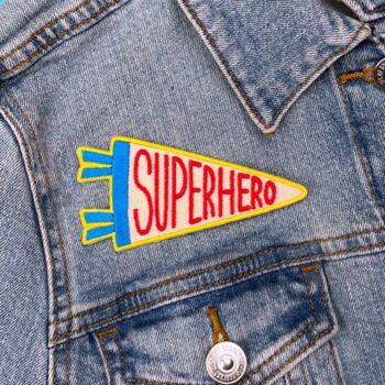 Superhero Pennant Sew On Patch, 2 of 2