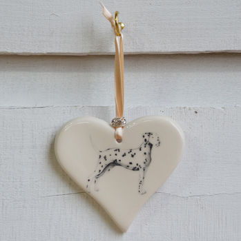 Dalmatian Ceramic Heart, 2 of 3