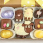 Luxury Belgian Easter Chocolates In Kraft Gift Box With Ribbon, thumbnail 3 of 3