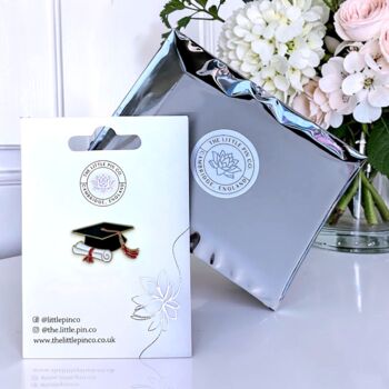 Mortarboard And Scroll Academic University Graduation Enamel Pin, 2 of 9