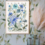 September Asters Birth Flower Print And Name, thumbnail 1 of 5