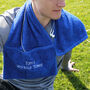 Personalised Embroidered Gym Towel With Zipped Pocket, thumbnail 1 of 8