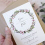 Whisper Wreath A6 Save The Date Card, thumbnail 1 of 3