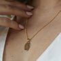 Oval Personalised Necklace In Silver Or Gold Vermeil, thumbnail 1 of 5