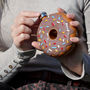 Novelty Iced Doughnut Hip Flask In Stainless Steel, thumbnail 1 of 2
