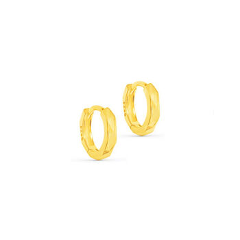 Ava Minimal Faceted Huggies, 3 of 3