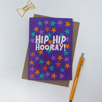 Colourful 'Hip Hip Hooray' Stars Card, 5 of 6