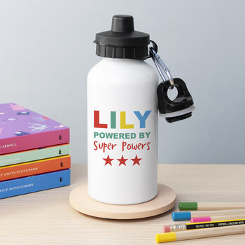 Personalised Child's Powered By Water Bottle, 5 of 9