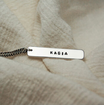 Men's Personalised Silver Tag Necklace, 3 of 9