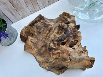 Large Driftwood Molten Glass Bowl Fruit Nuts Food Bowl Handmade Decor 24 28cm, 2 of 9