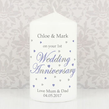 Personalised Anniversary Pillar Candle, 3 of 3