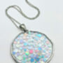 Medium Disco Necklace With Holographic Silver Sparkles, thumbnail 6 of 12