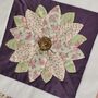 Large Table Runner, Purple Gold And Taupe, Ditsy Floral, thumbnail 3 of 8