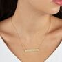 Sterling Silver Roman Numeral Bar Necklace, thumbnail 9 of 11