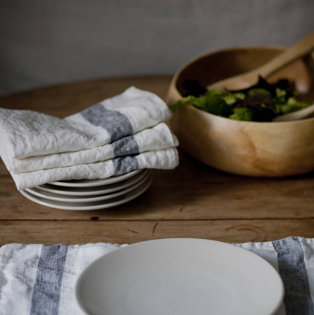 French Stripe Linen Napkin By The Linen Works