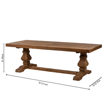 Reclaimed Elm Refectory Dining Table, 2 of 7