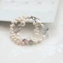 Teardrop Pearl And Gemstone Double Strand Bracelet, thumbnail 4 of 10
