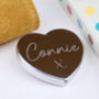 Personalised Name Heart Shaped Compact Mirror, thumbnail 3 of 7