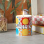 Marbled Retro Florals Couples Candle, thumbnail 1 of 3