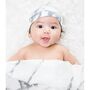 Unisex Bamboo Hat And Swaddle Blanket Baby Gift Set, thumbnail 3 of 7