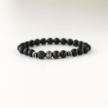 Courage Bracelet For Him – Stretch Crystal Bracelet, 6mm Beads, 2 of 4