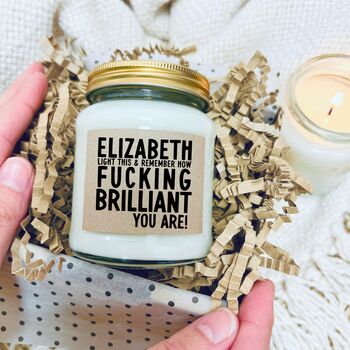 Fucking Brilliant Personalised Candle, 2 of 9